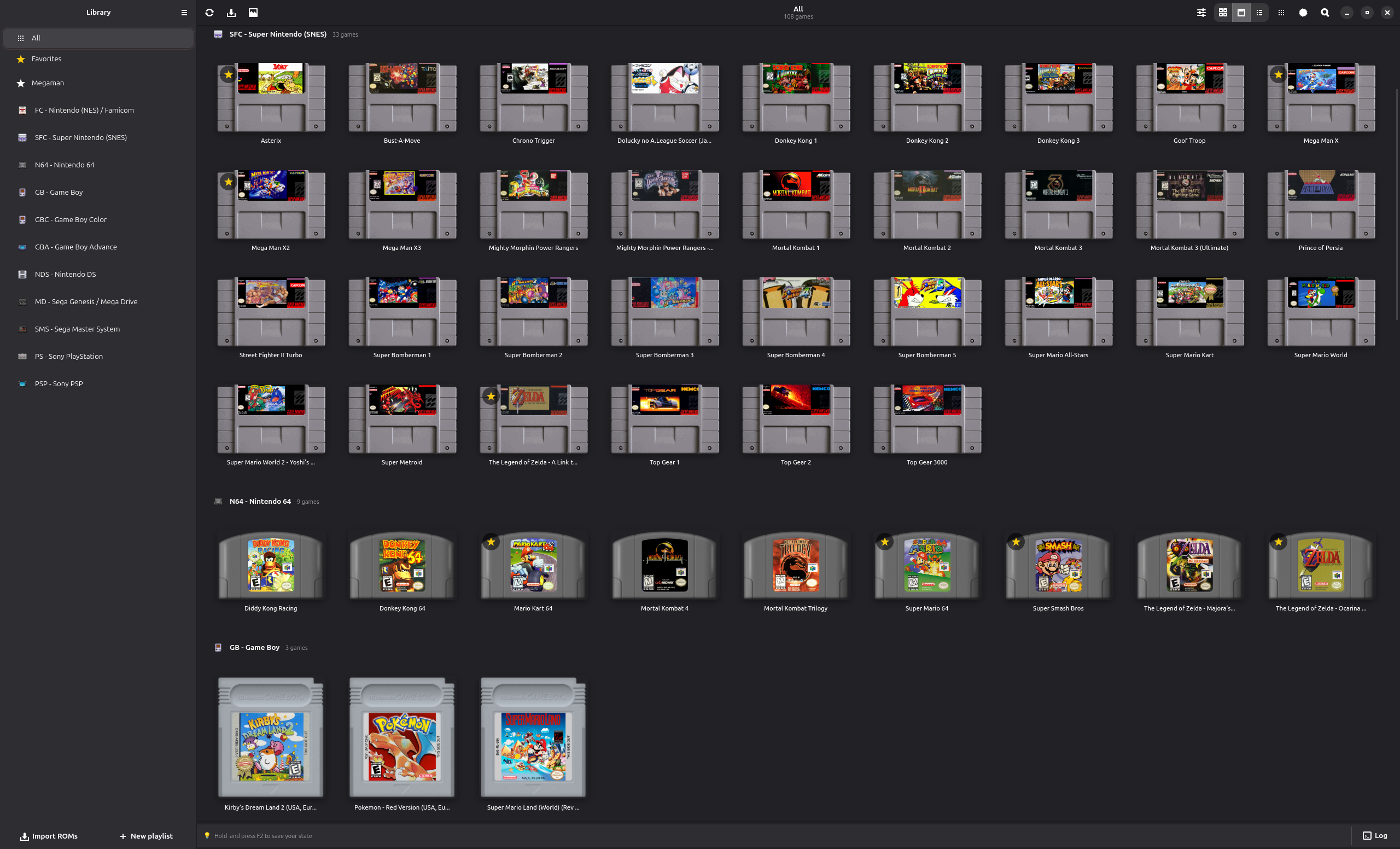 OpenEmux — toutes les consoles de la ludothèque