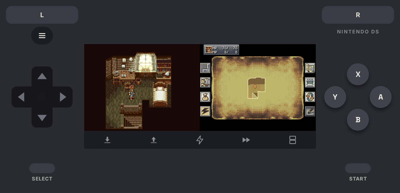 OpenEmux sur Android, la Nintendo DS avec ses deux écrans