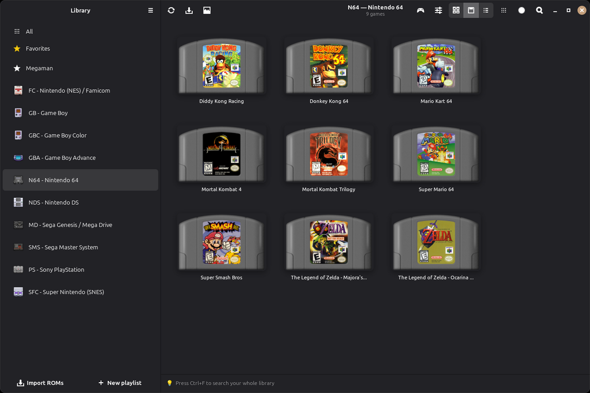 OpenEmux — Nintendo 64 library
