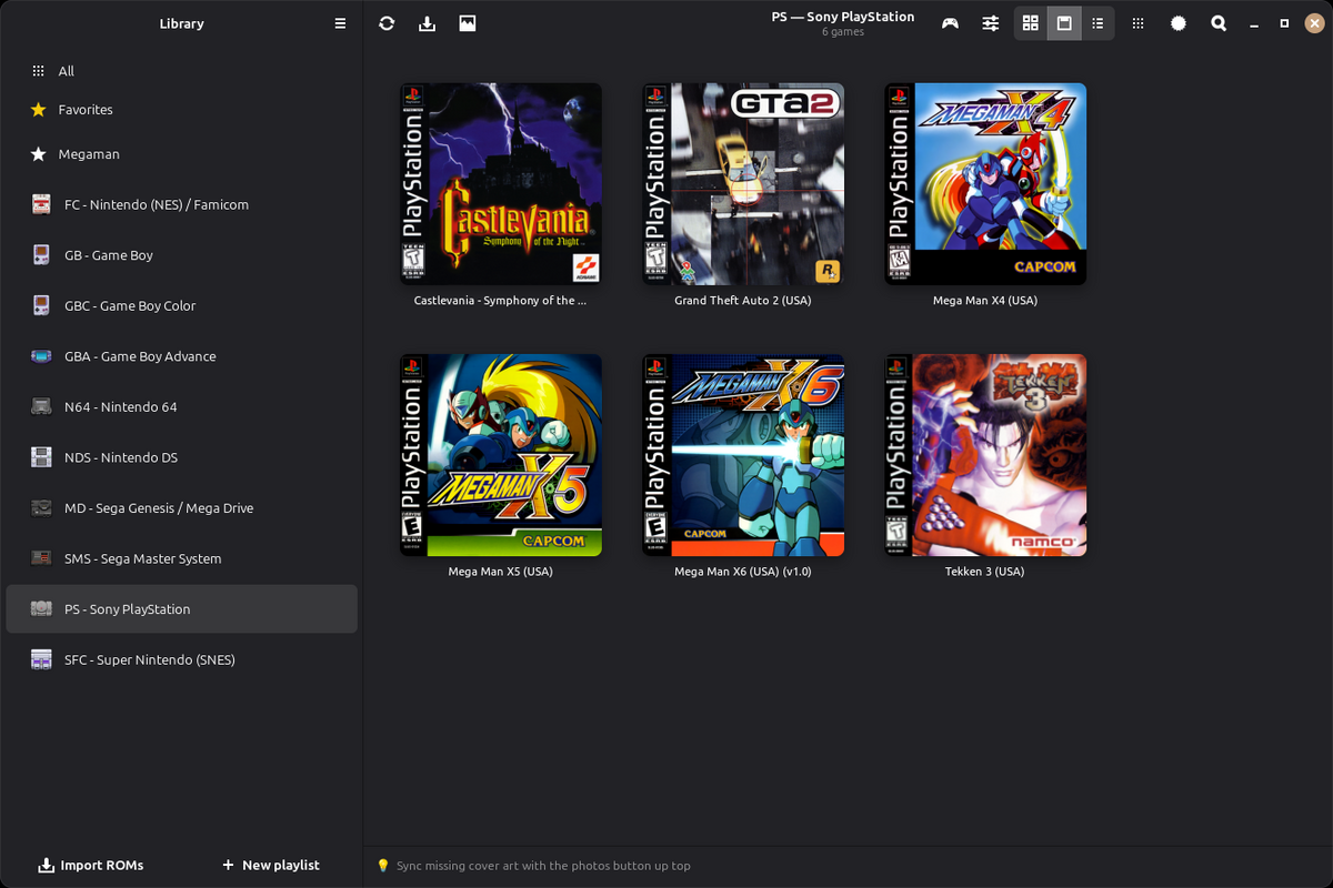 OpenEmux — PlayStation library