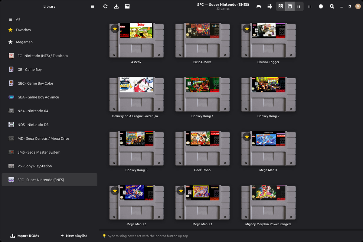 OpenEmux — Super Nintendo library
