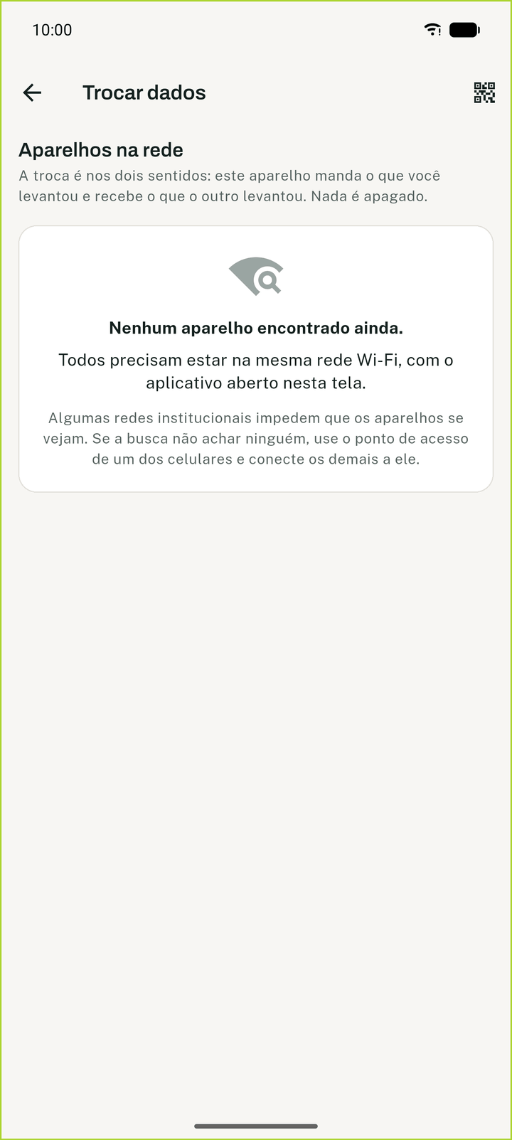 Sincronização com os outros aparelhos da rede local